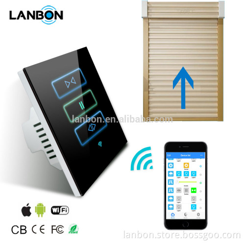 Lanbon WiFi smart home curtain switch, no need gateway mobile phone one key configuration with free Android and IOS app